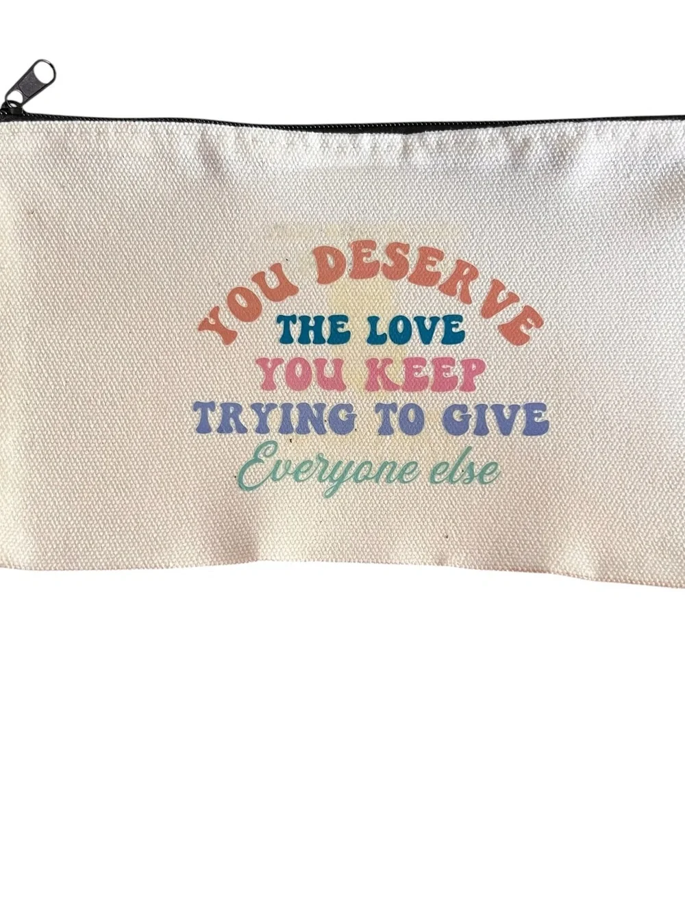 Canvas Cosmetic Pouch with Funny Quotes